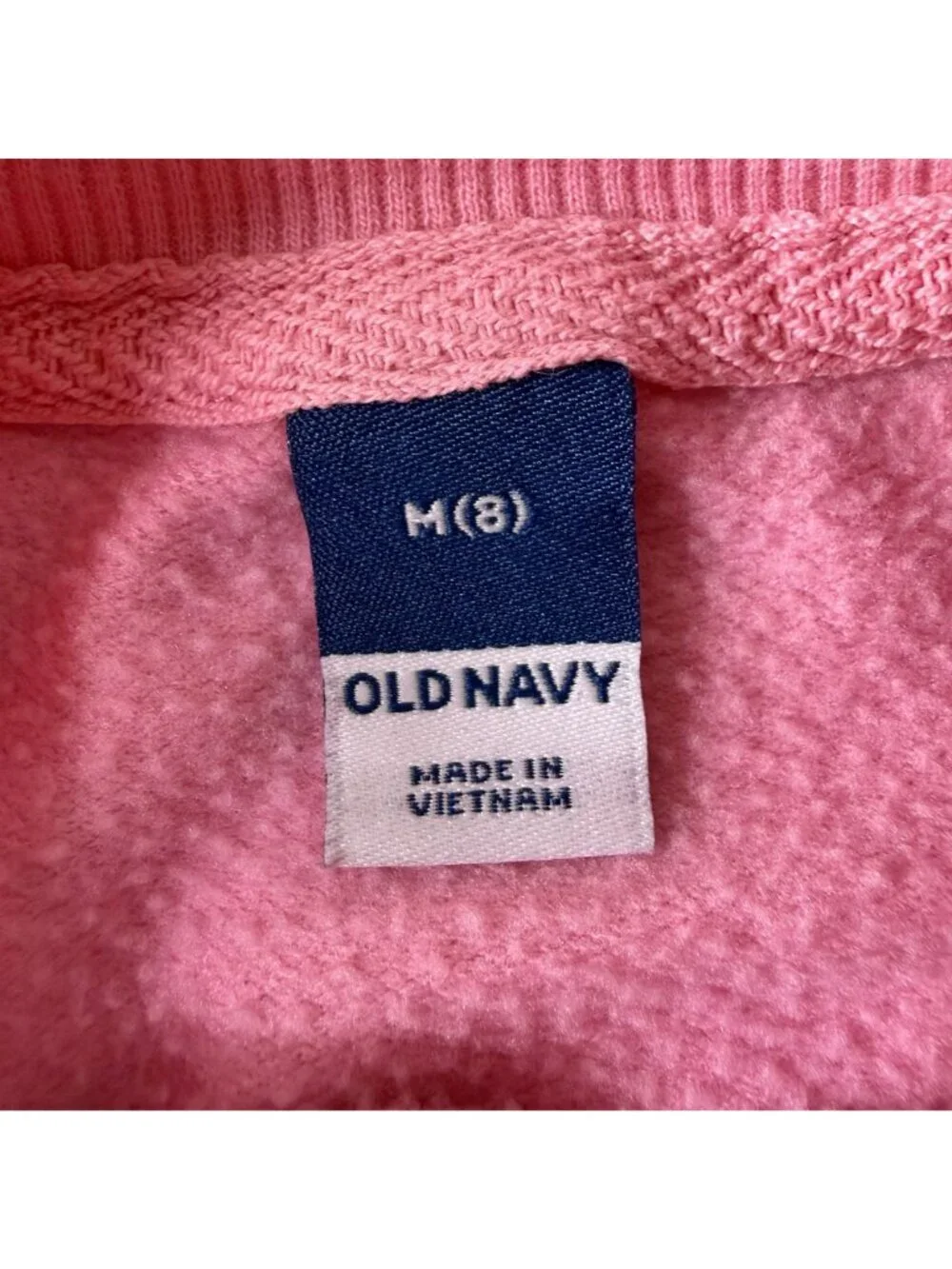 Old Navy Heart Sweatshirt Girls Size Medium 8 Pink